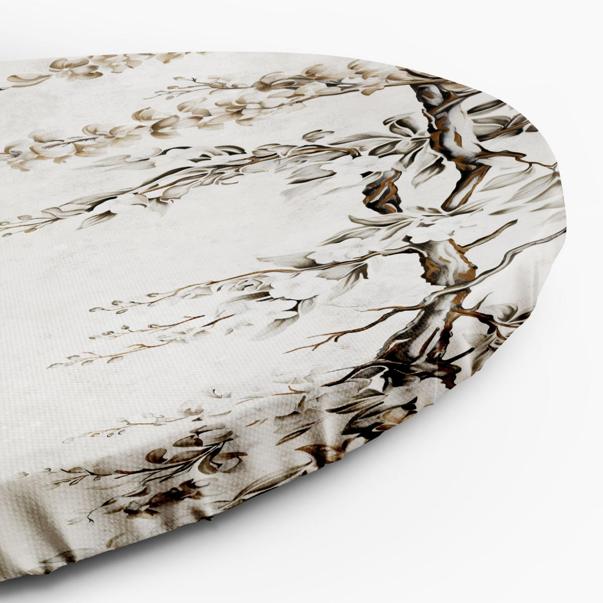 RUNDES BILD Grau 40/40 cm - Grau, Textil (40/40cm) - KUNSTLOFT