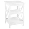 BEISTELLTISCH weiß quadratisch 40/40 cm Foster - Weiß, Holzwerkstoff (40/40/60cm) - Beliani