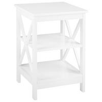 BEISTELLTISCH weiß quadratisch 40/40 cm Foster - Weiß, Holzwerkstoff (40/40/60cm) - Beliani
