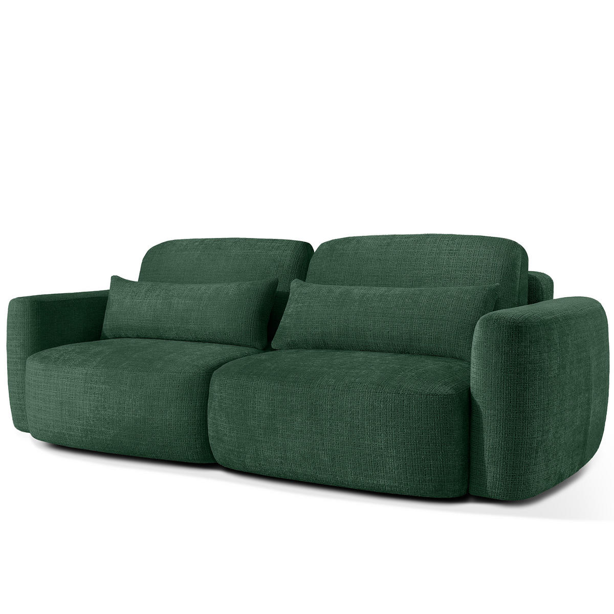 SOFA 3 ELOSA - Grün, Holz/Textil (245/85/115cm) - KONSIMO®