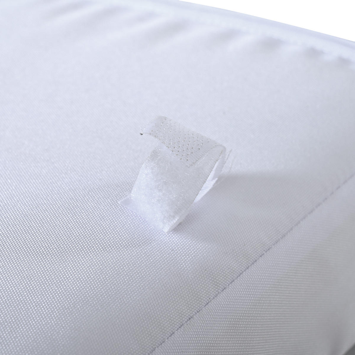 GARTENSETS aus Metall & Rattan 117x117x73,5 cm in Weiß - Weiß, Metall - Modfu