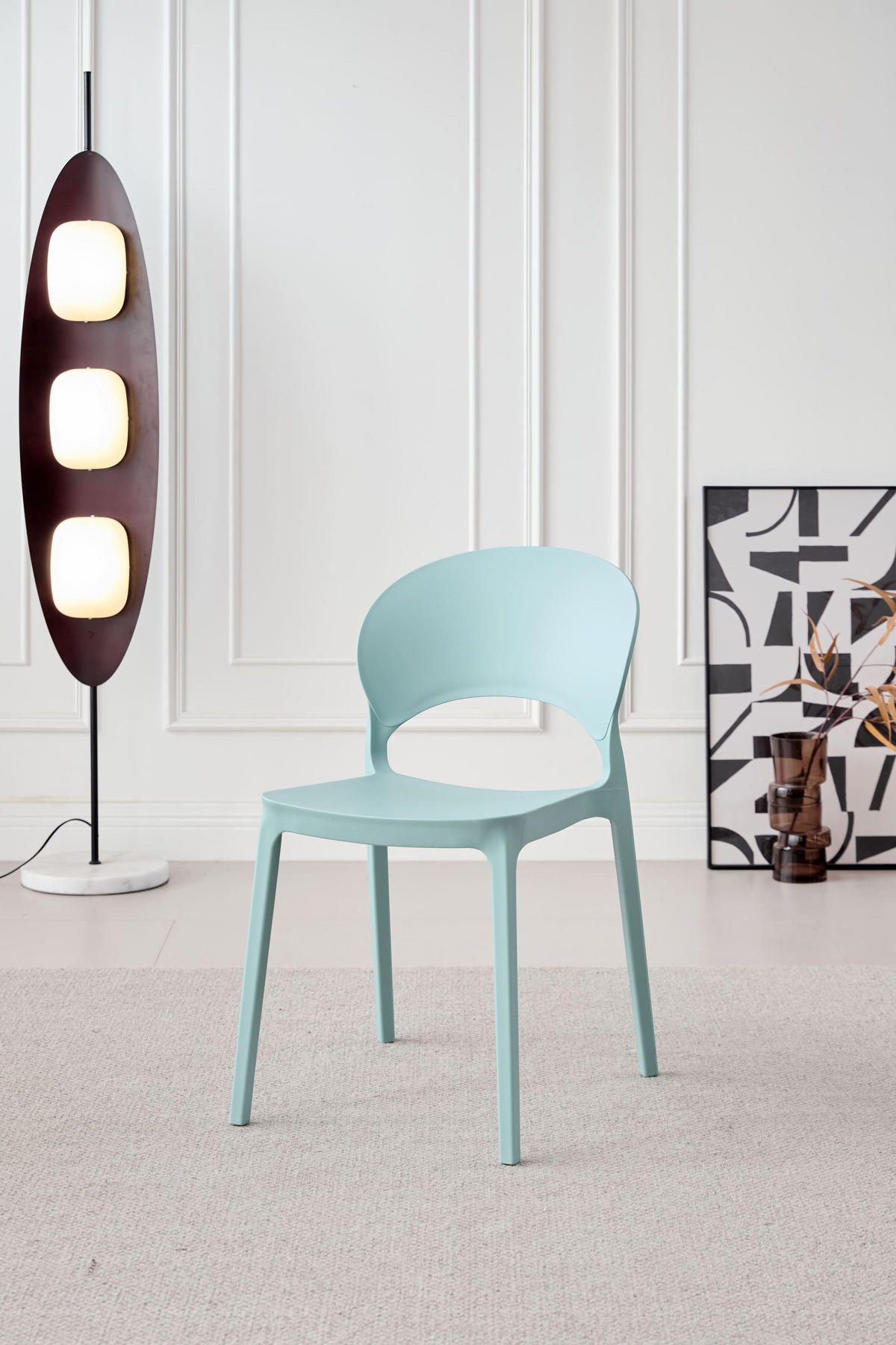 STAPELSTUHL Quito 47x58x78 cm, Kunststoff, Blau - Blau, Kunststoff (47/78/58cm) - dasmöbelwerk