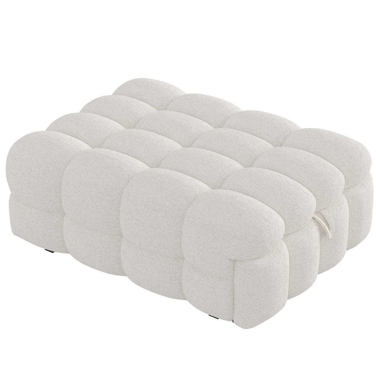 BETT 183/76 cm in Beige – 2-in-1 mit Teddy-Bezug und ausziehbarer Funktion - Rosa, Textil (70/180cm) - BEAOK