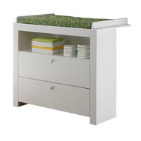 WICKELKOMMODE weiß Babymöbel Wickeltisch 96 x 111 cm - Silberfarben/Weiß, Holzwerkstoff/Kunststoff (96/104/69cm) - Top.Furn