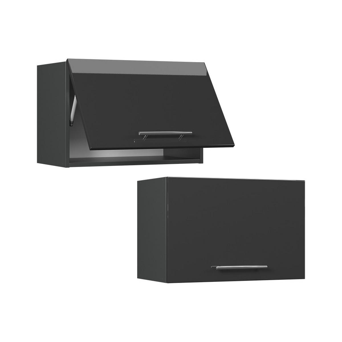 VĚŠÁK NA STĚNU Fame-Line Antracitový vysoký lesk - antracitová/vysoce lesklá černá, kompozitní dřevo (60/40/34.1cm) - Vicco