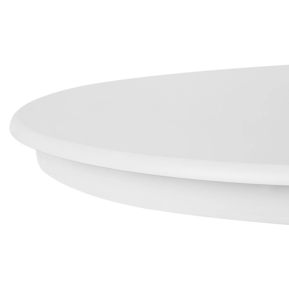 ESSTISCH 100/100/76 cm Weiß Rund Akron - Weiß, Holzwerkstoff (100/100/76cm) - Beliani