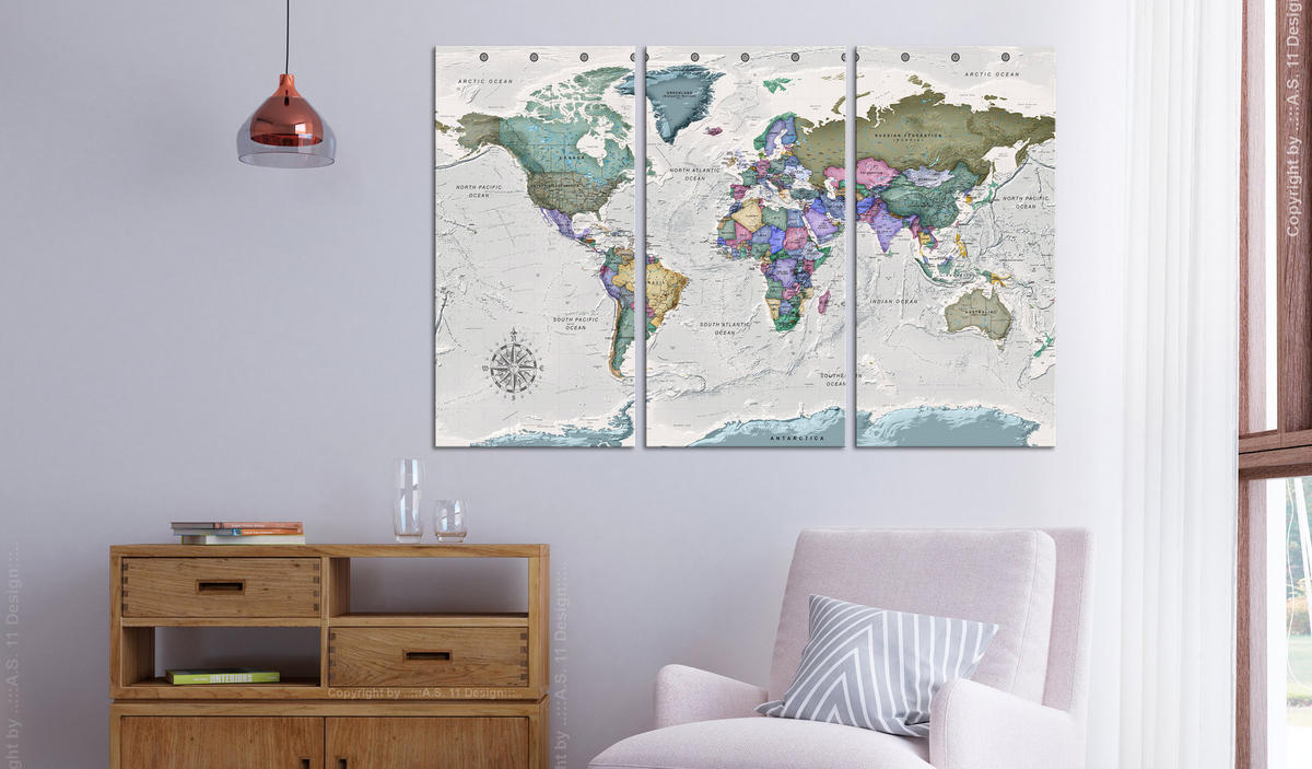 PINNWANDBILDER Bunt 120/80 cm - Multicolor/Grau, Naturmaterialen/Textil (120/80cm) - KUNSTLOFT
