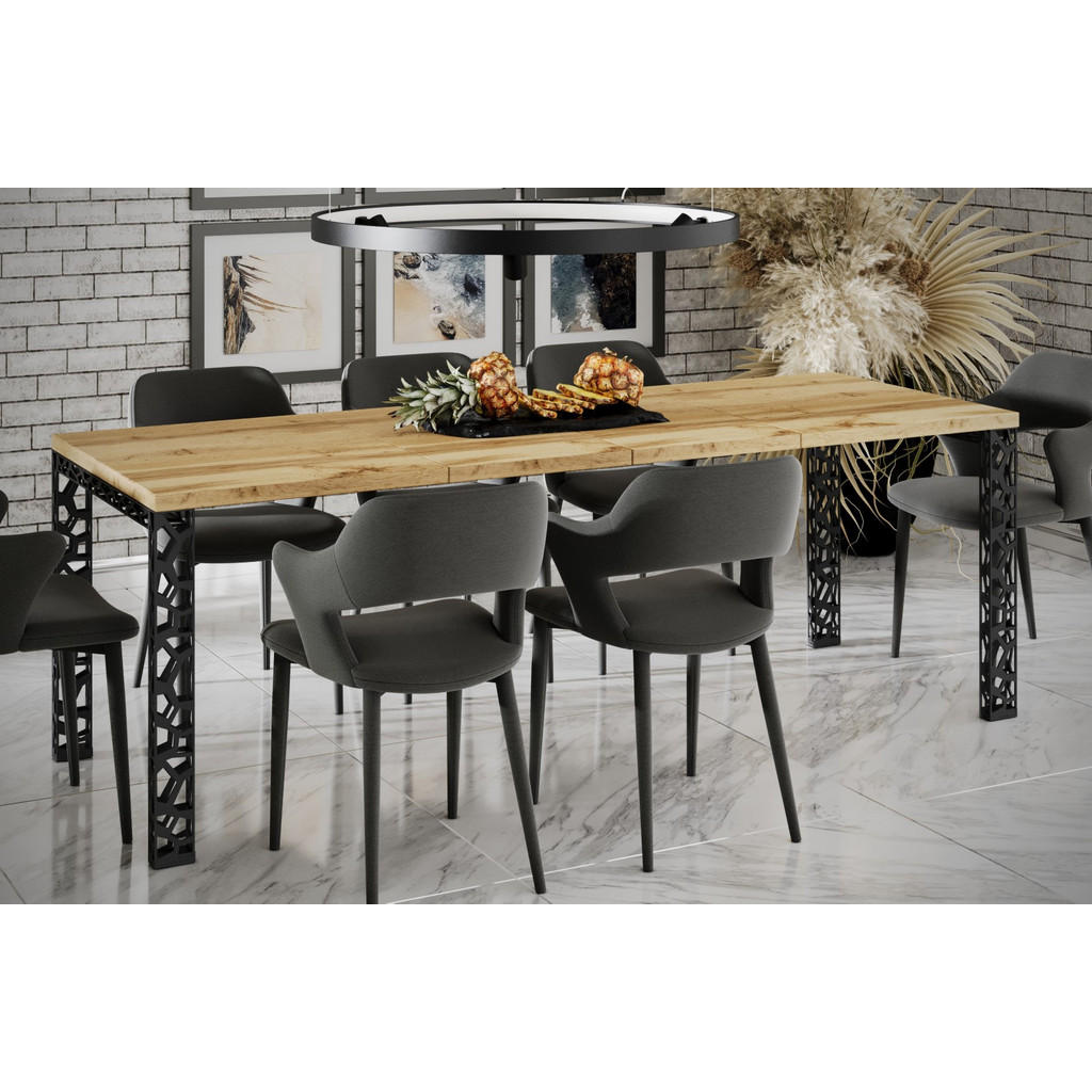 Thumbnail - Endo-Moebel Esstisch, Eiche Wotan, Holzwerkstoff, Rechteckig,Rechteckig, 80x76x130 cm, Esszimmer, Tische, Esstische