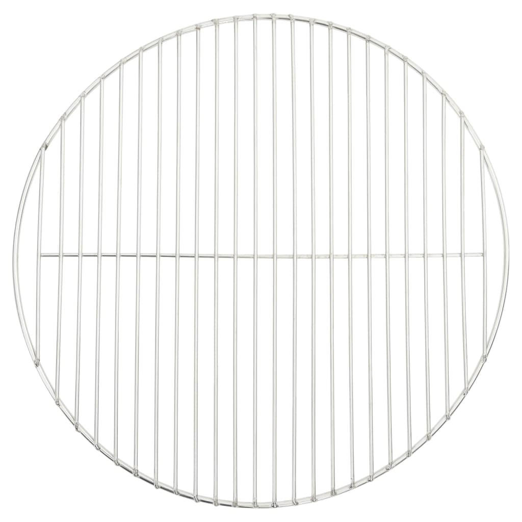 GRILLROST Rund Ø47 Cm 304 Edelstahl - Silberfarben, Metall (47/47cm) - vidaXL