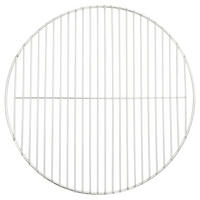 GRILLROST Rund Ø47 Cm 304 Edelstahl - Silberfarben, Metall (47/47cm) - vidaXL