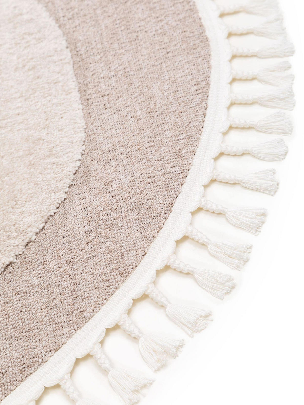 KINDERTEPPICH Momo Beige ø 120 cm rund - Beige, Naturmaterialien/Textil (120/1cm) - KUNSTLOFT