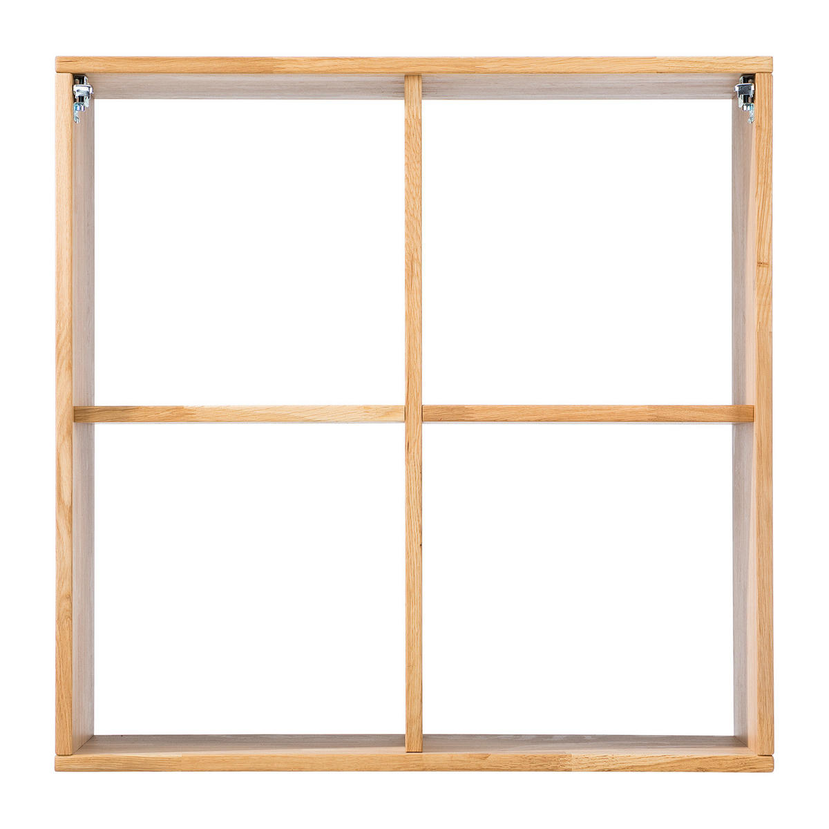 REGALELEMENT ohne Rückwand - Wildeiche massiv - Braun, Holz (74/74/35cm) - home24