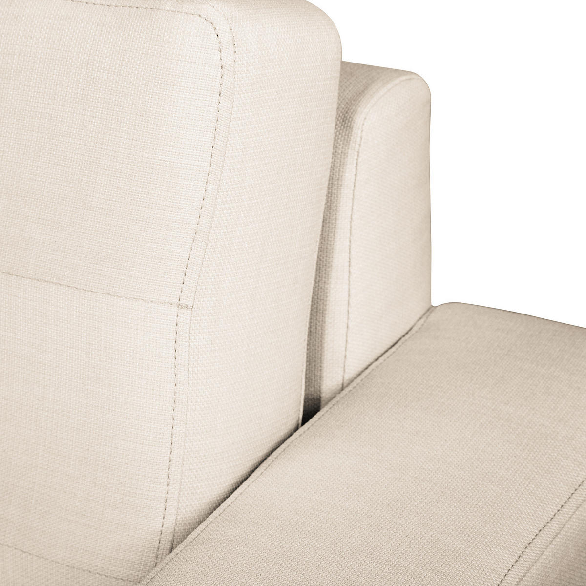 3-SITZER SOFA - Stoff, Beige - Beige, Textil (248/80/87cm) - home24