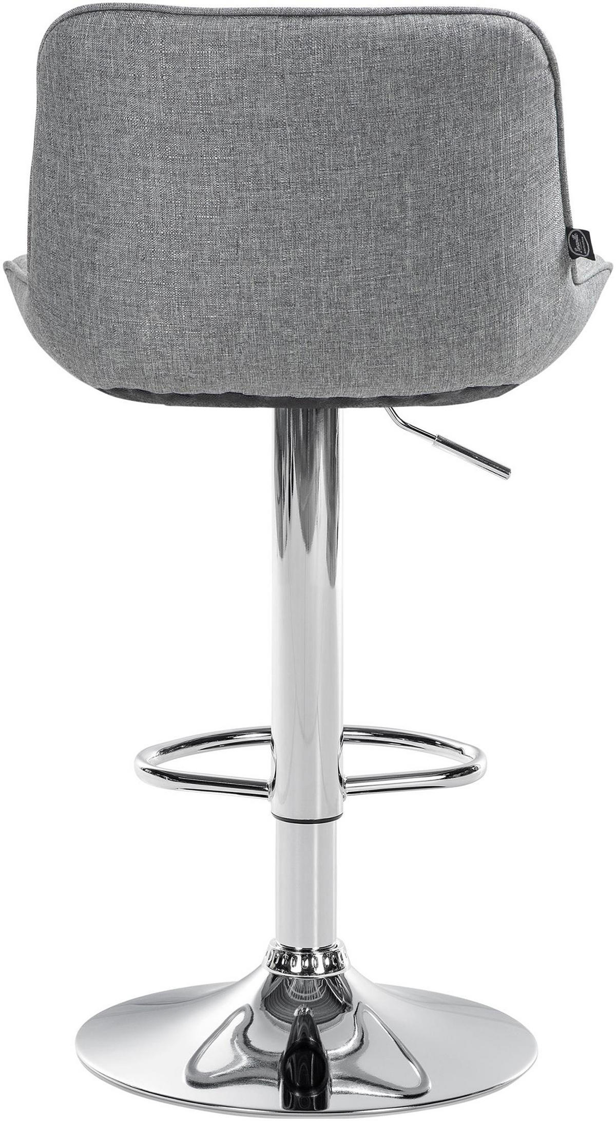 BARHOCKER 2er Set Vulcano Stoff chrom grau - Chromfarben/Grau, Textil/Metall (49/106/51cm) - TPFLiving