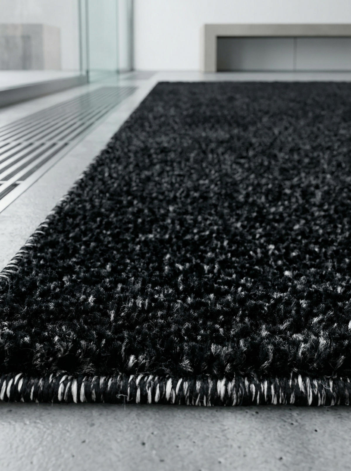 TEPPICH Kurzflor Uni Polypropylen Wohnzimmer Anthrazit Rechteckig 140x200 - Anthrazit, Textil (140/200cm) - KADIMA DESIGN