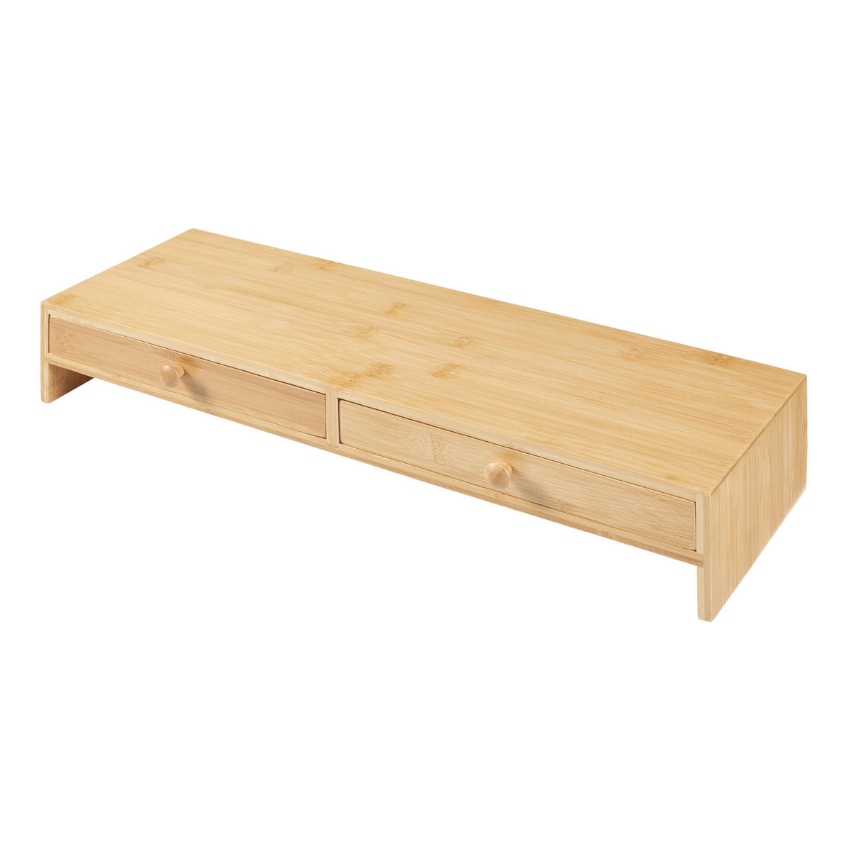MONITORSTÄNDER Hallstahammar - Naturfarben, Holz (18/56/9.5cm) - [en.casa]