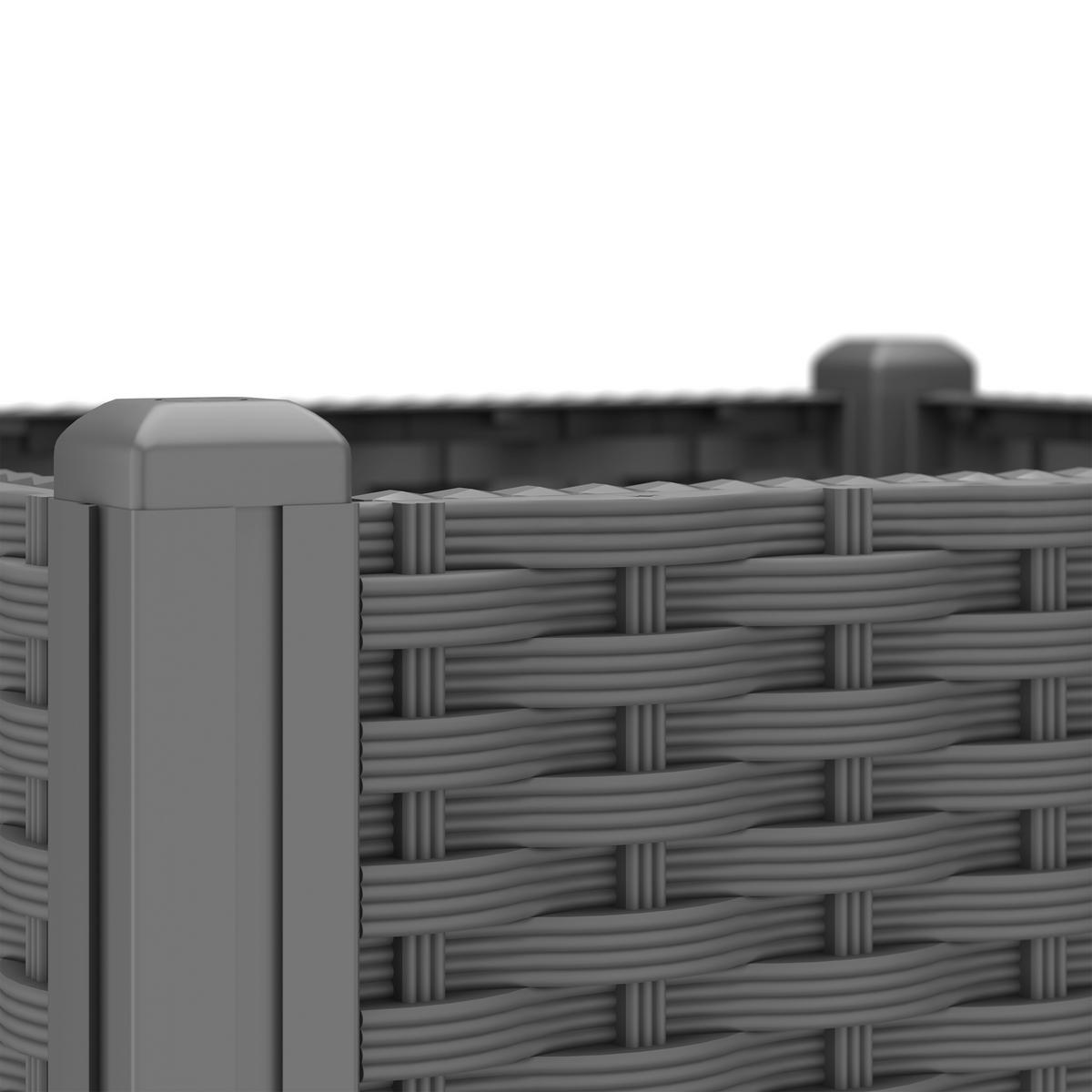 PFLANZKÜBEL - Grau, Kunststoff (40/38/40cm) - Relaxdays