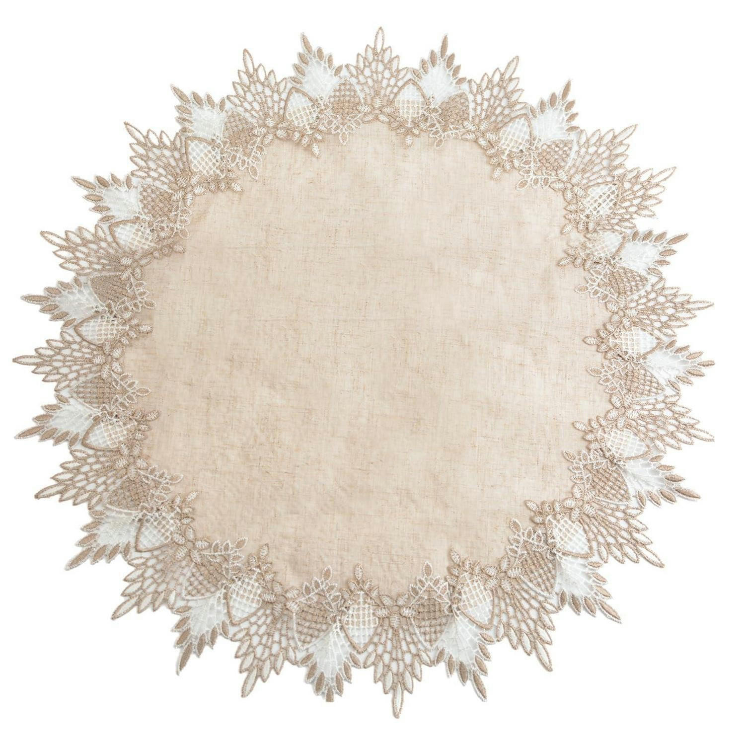 XXXLutz Spitzendeckchen Beige 60x1.5x60 cm