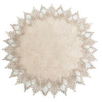 SPITZENDECKCHEN Leinen 60 cm Beige - Beige, Textil (60/60/1.5cm)
