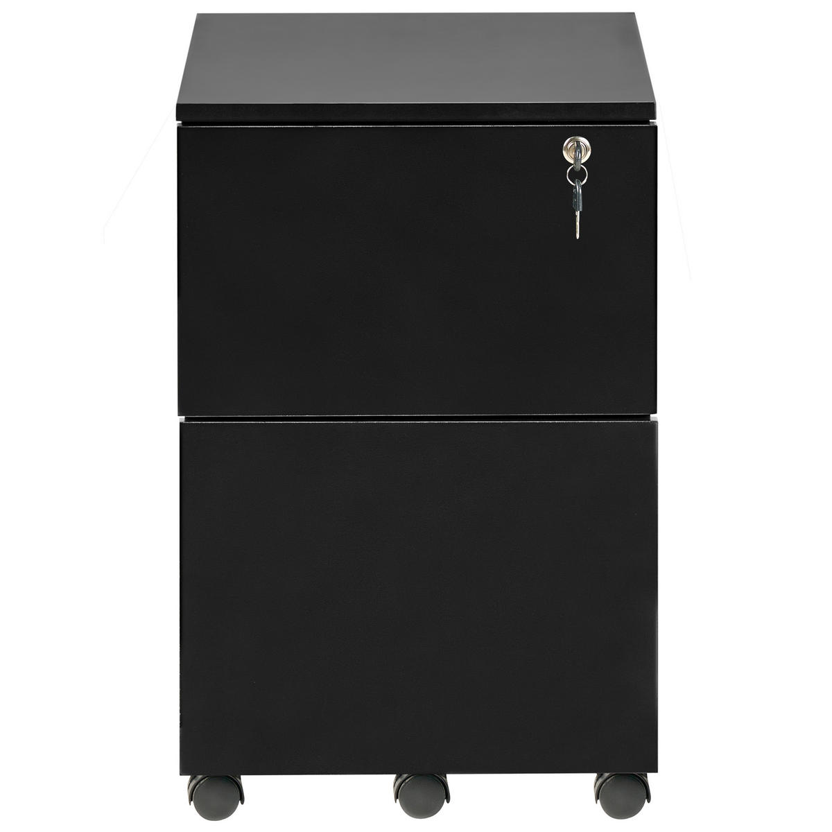 BÜROSCHRANK Schwarz Johnson - Schwarz, Holzwerkstoff (40/62/40cm) - Beliani