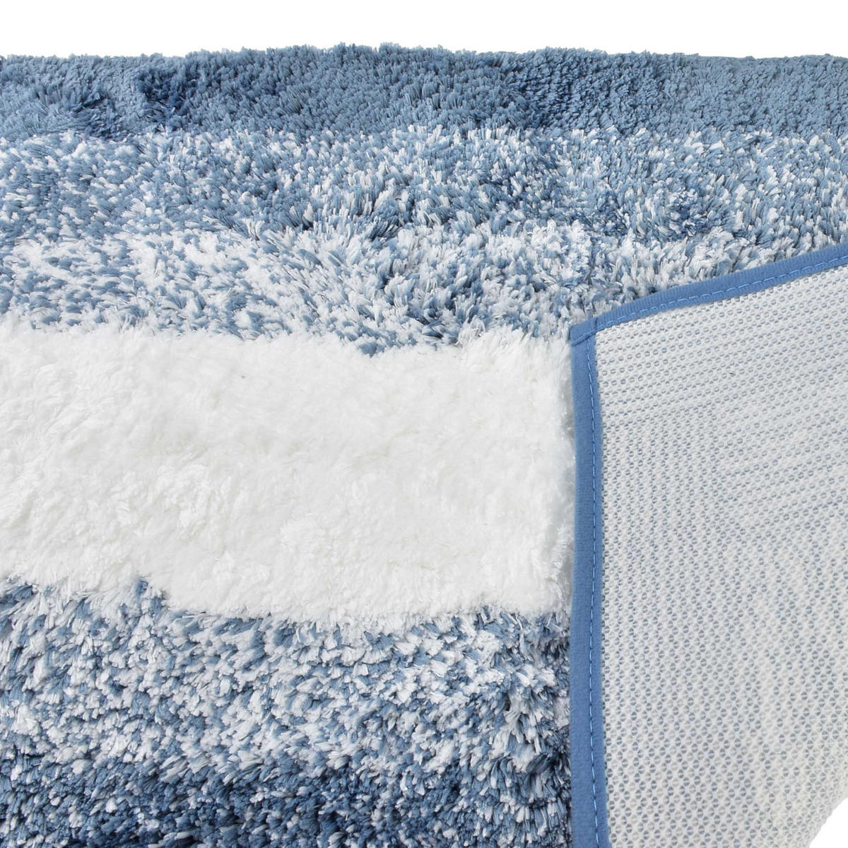 BADTEPPICH Zac Blau 80/50/2 cm Textilien - Blau, Textil (50/80cm) - Mondex