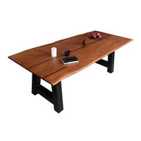 ESSTISCH POLLY - Schwarz/Braun, Holz/Metall (100/220/77cm) - SAM