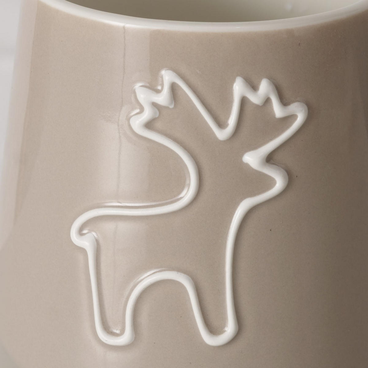 BECHER Sublim 340 ml 10/10/9 cm - Grau, Keramik (10/9/10cm) - Boltze Home