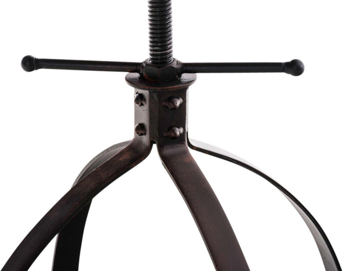 BARHOCKER 2er Set Holz bronze - Bronzefarben, Holz/Metall (36/51/36cm) - CLP