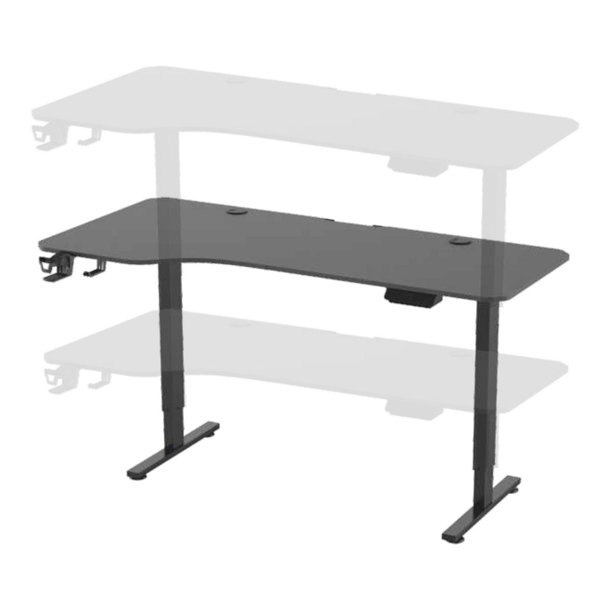 COMPUTERTISCH Oxnard - Schwarz, Holzwerkstoff/Metall (75/159/119cm) - pro.tec