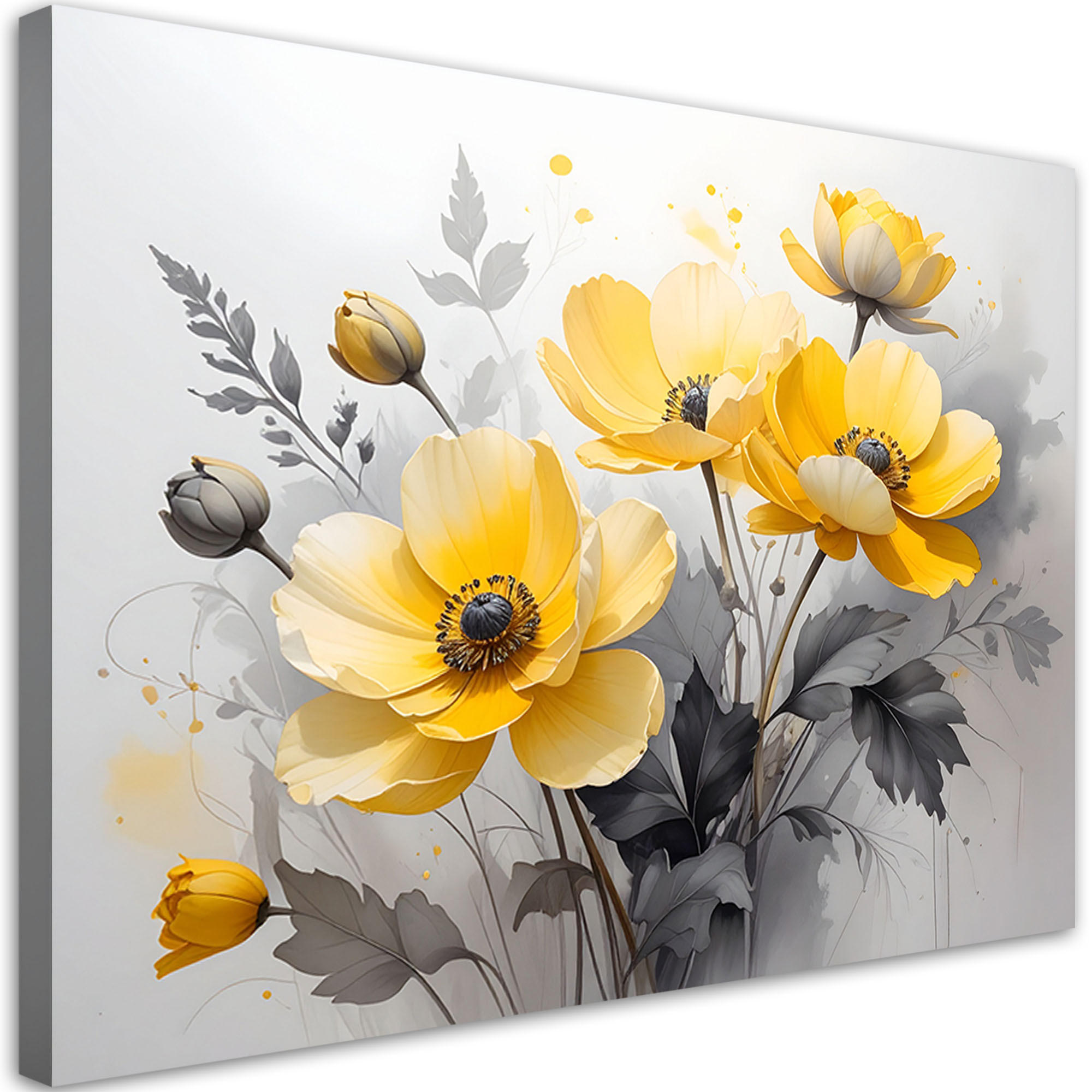 Feeby Wandbild, Gelb 90x60 cm