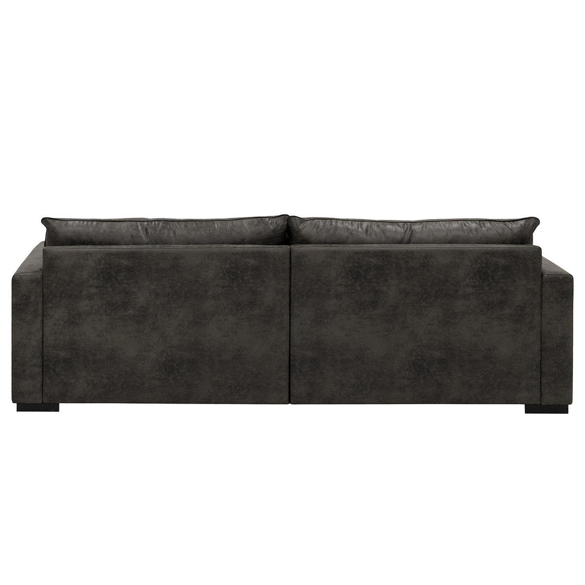 BIGSOFA - Dunkelbraun/Anthrazit, Buchenholz/Textil (240/82/104cm) - home24