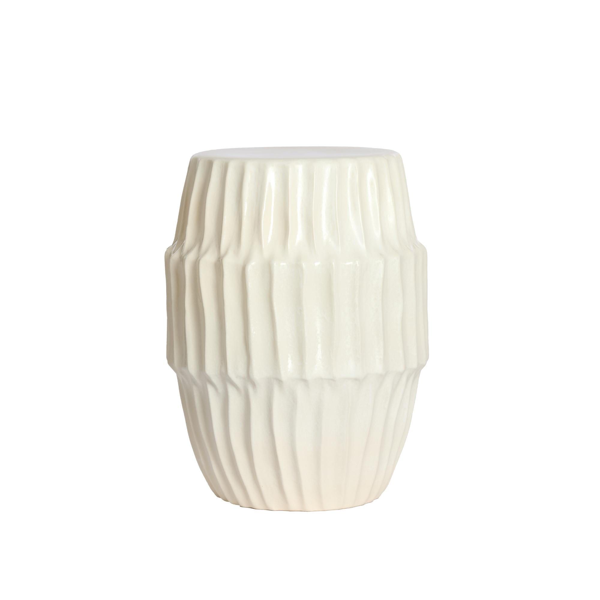 BEISTELLTISCH Isili Weiß 40/40/52 cm - Weiß, Keramik (40/40/52cm) - Light & Living