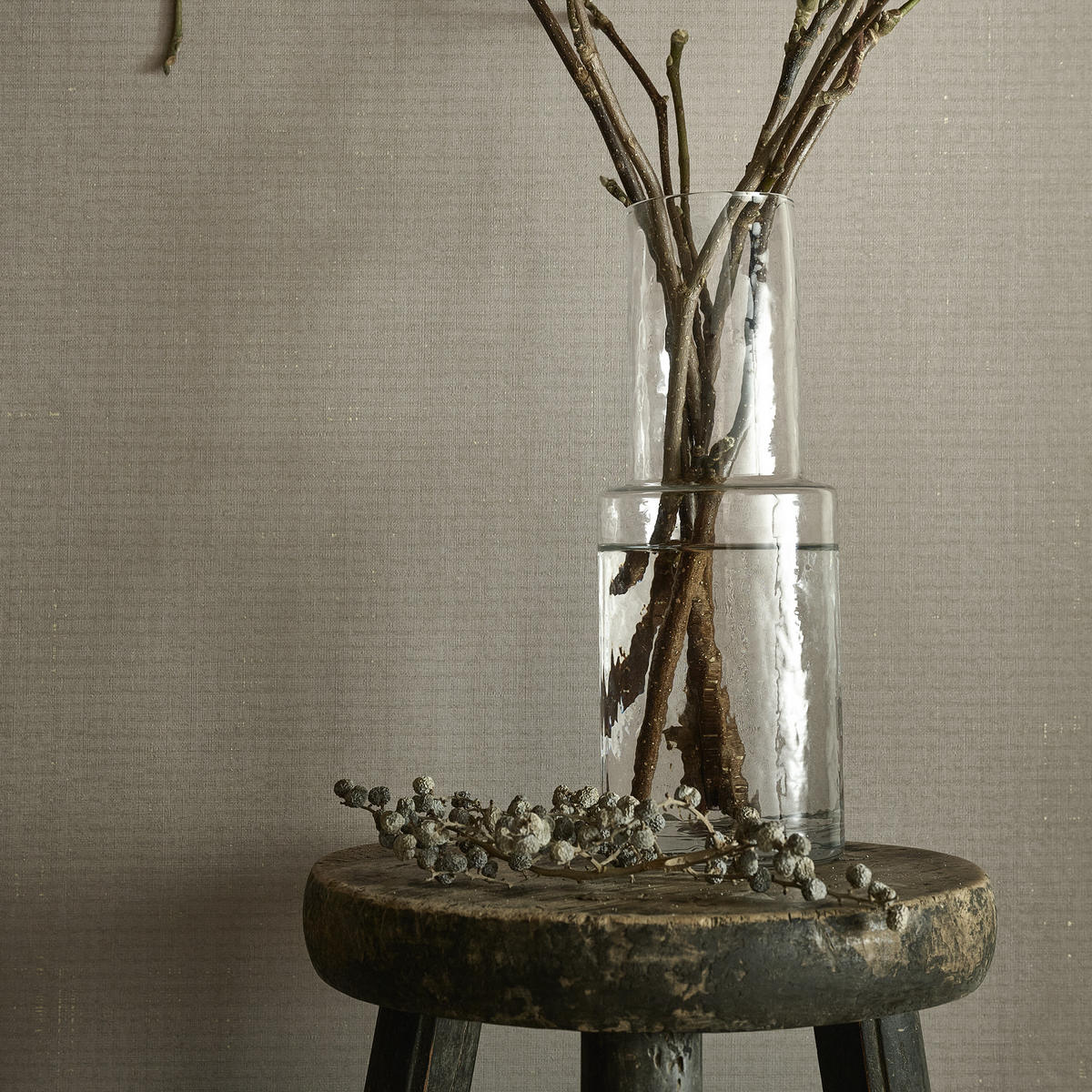 VLIESTAPETE Leinen Gold - Beige, Papier/Kunststoff (53/1000cm) - Walldoctor