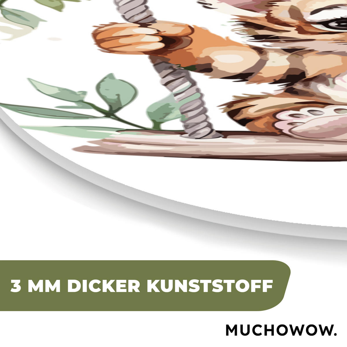 WANDBILD Tiger - Tier - Kinder - Dschungel 40x60 cm - Dunkelorange, Kunststoff (40/60cm) - MuchoWow