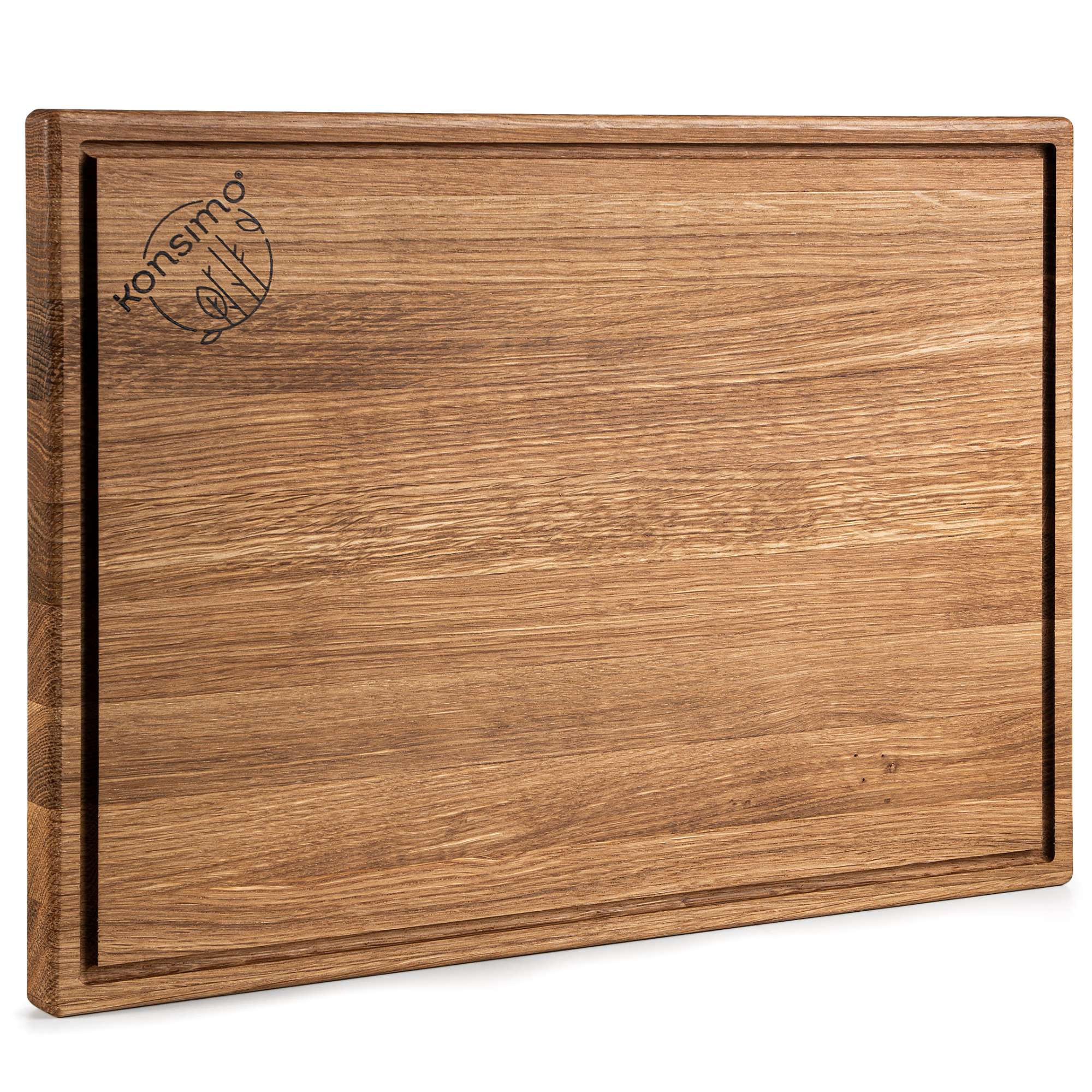 SCHNEIDEBRETT Solida - Eichefarben/Braun, Holz (30/40cm) - KONSIMO®