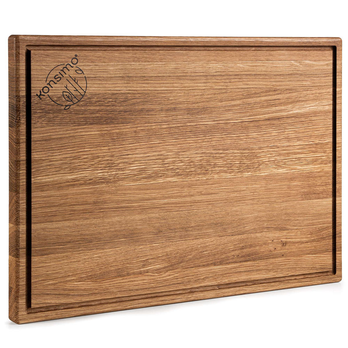 SCHNEIDEBRETT Solida - Eichefarben/Braun, Holz (30/40cm) - KONSIMO®