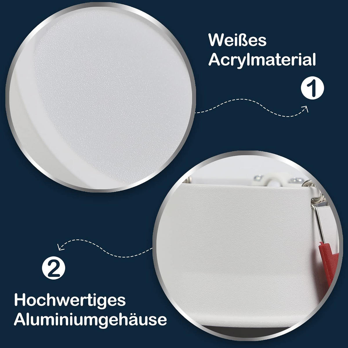 EINBAUSTRAHLER Alaric II 8.1/6.6/4.3cm - Weiß, Metall (8.1/6.6/4.3cm) - Nettlife