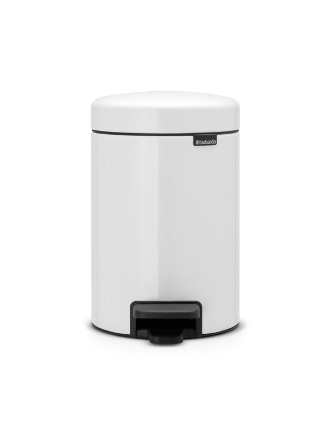 MÜLLEIMER klassisch Mit Soft Verschluss 3 Liter 26,4 x 16,8 x 23,5 cm Metall Weiß - Weiß, Metall (16.8/26.4/23.5cm) - PROREGAL