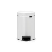 MÜLLEIMER klassisch Mit Soft Verschluss 3 Liter 26,4 x 16,8 x 23,5 cm Metall Weiß - Weiß, Metall (16.8/26.4/23.5cm) - PROREGAL