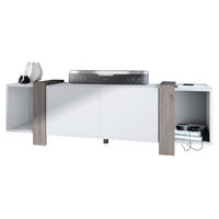LOWBOARD Ida Blenden in Eiche Nordic - Silbereichenfarben, Holzwerkstoff (149/45.5/34cm) - Vladon