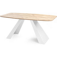 ESSTISCH Monte Weiß rechteckig ausziehbar, Craft Eiche 180-220/90/76 cm - Eiche Wotan/Braun, Holzwerkstoff/Metall (90/218/76cm) - WFL GROUP