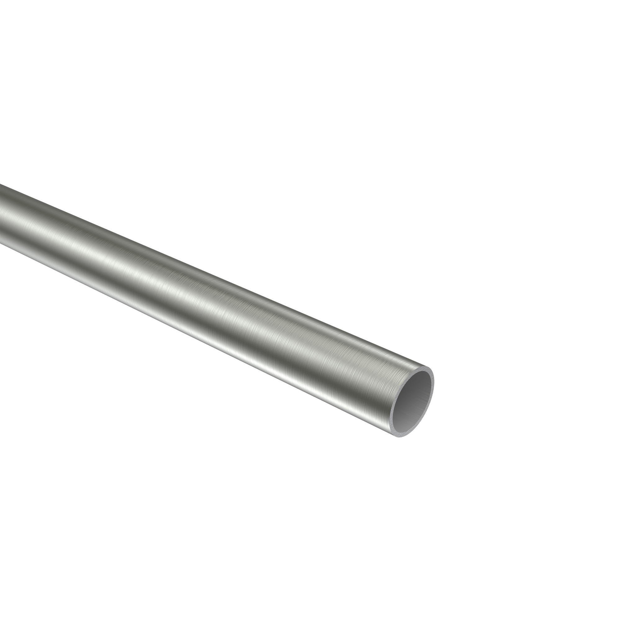 RUNDROHR 120 cm, 12 mm Ø Edelstahl - Edelstahlfarben, Metall (120cm) - INTERDECO