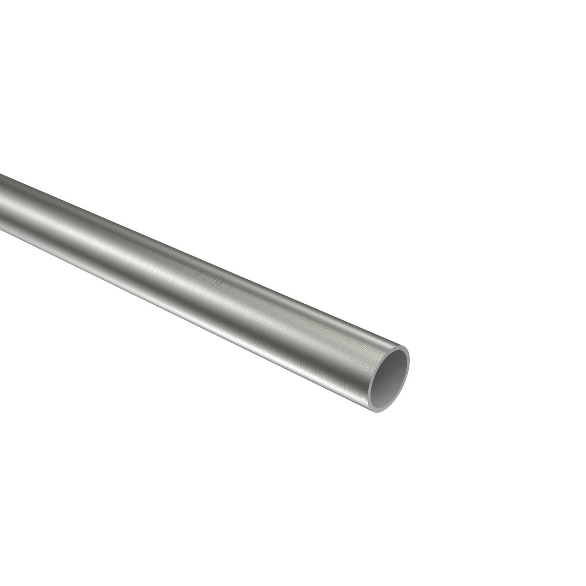 RUNDROHR 200 cm, 12 mm Ø Edelstahl - Edelstahlfarben, Metall (200cm) - INTERDECO