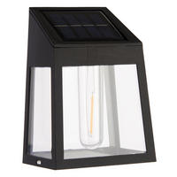 SOLARLATERNE Garten LED 9,3/6,6/13 cm - Schwarz, Kunststoff (9.3/6.6/13cm)