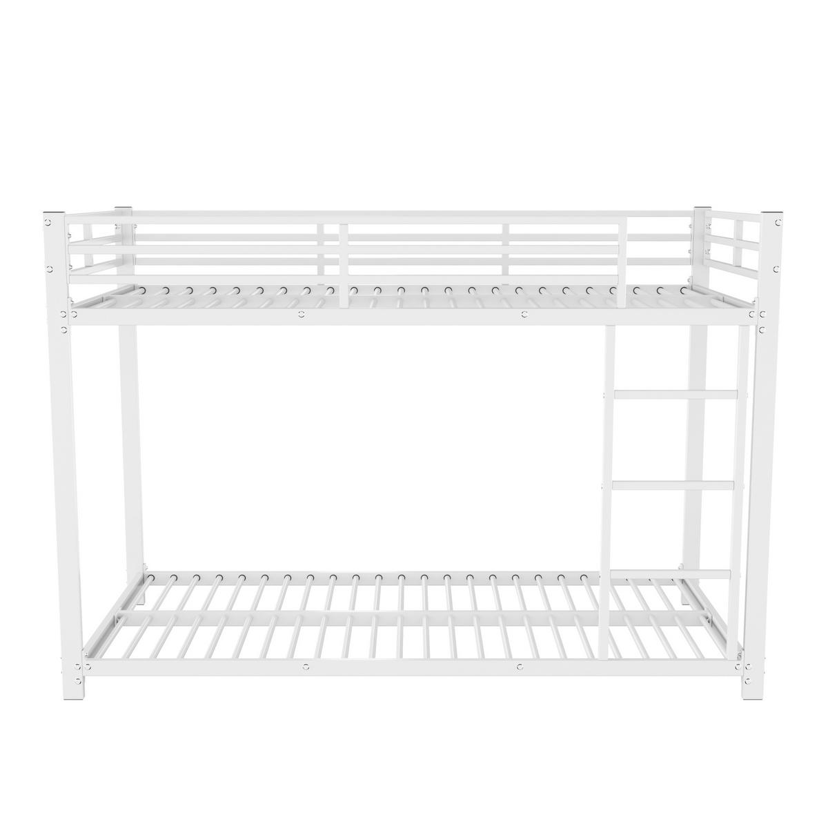 ETAGENBETT Kinderbette 90/200 cm aus Metall mit 26 cm Sicherheitsleisten Weiß - Weiß, Metall (90/200cm) - Modenvie