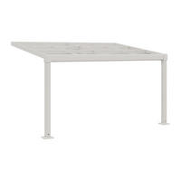 ANLEHNENDE Pergola - 400cm x 298cm - Polycarbonat - weiß - IZEDA - Weiß, Kunststoff (400/200/298cm) - Vente-Unique