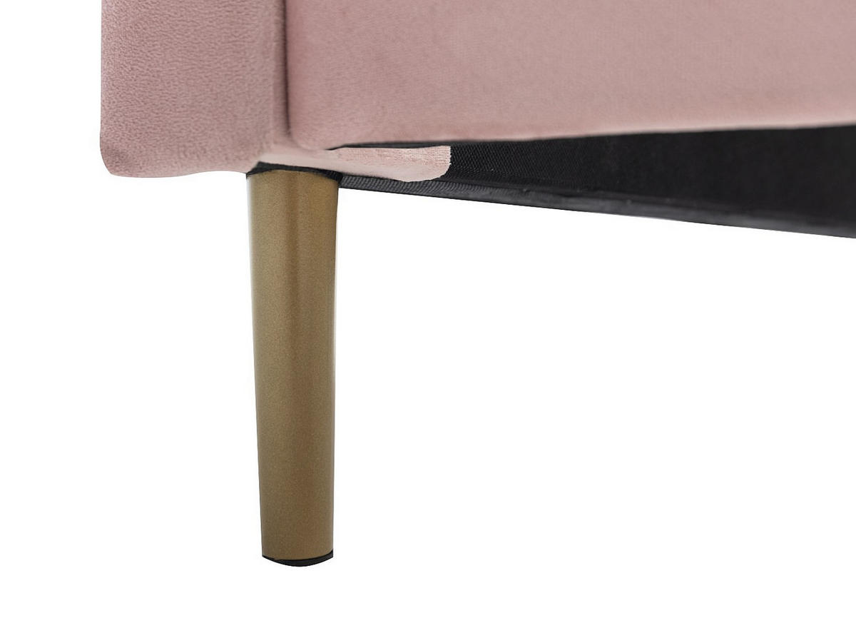 BETTRAHMEN - 2 Personen - Samt, Stoff - Rosa - Pink, Textil (160/200cm) - Vente-Unique