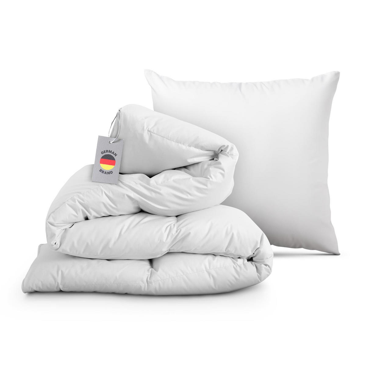 BETTENSET "Sabine" 80x80cm / 135x200cm - Weiß, Textil (200/135cm)