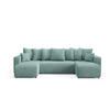 ECKSOFA mit Schlaffunktion Türkis - Türkis, Textil (318/145cm) - Furnisell