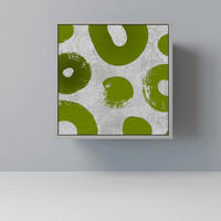 SIDEBOARD GREEN RHAPSODY, Grau, 57,5x42x57,5 cm, Ohne Füße - Multicolor/Grau, Holzwerkstoff (57.5/57.5/42cm) - SpaceRebels